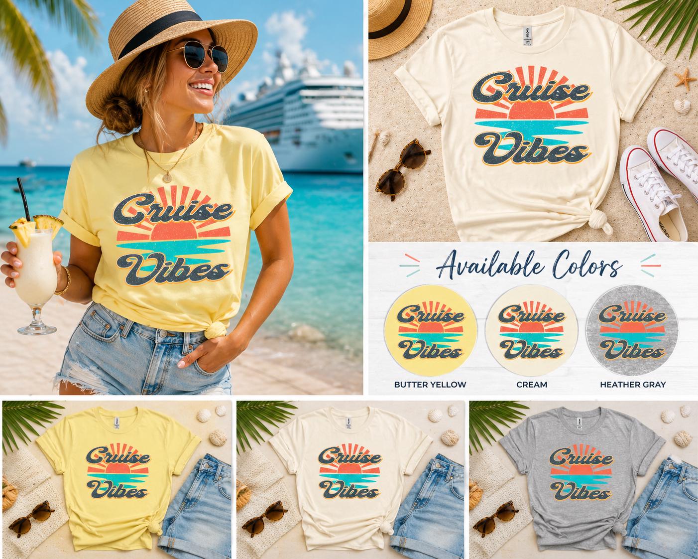 Cruise Vibes T-Shirt | Retro Sunset