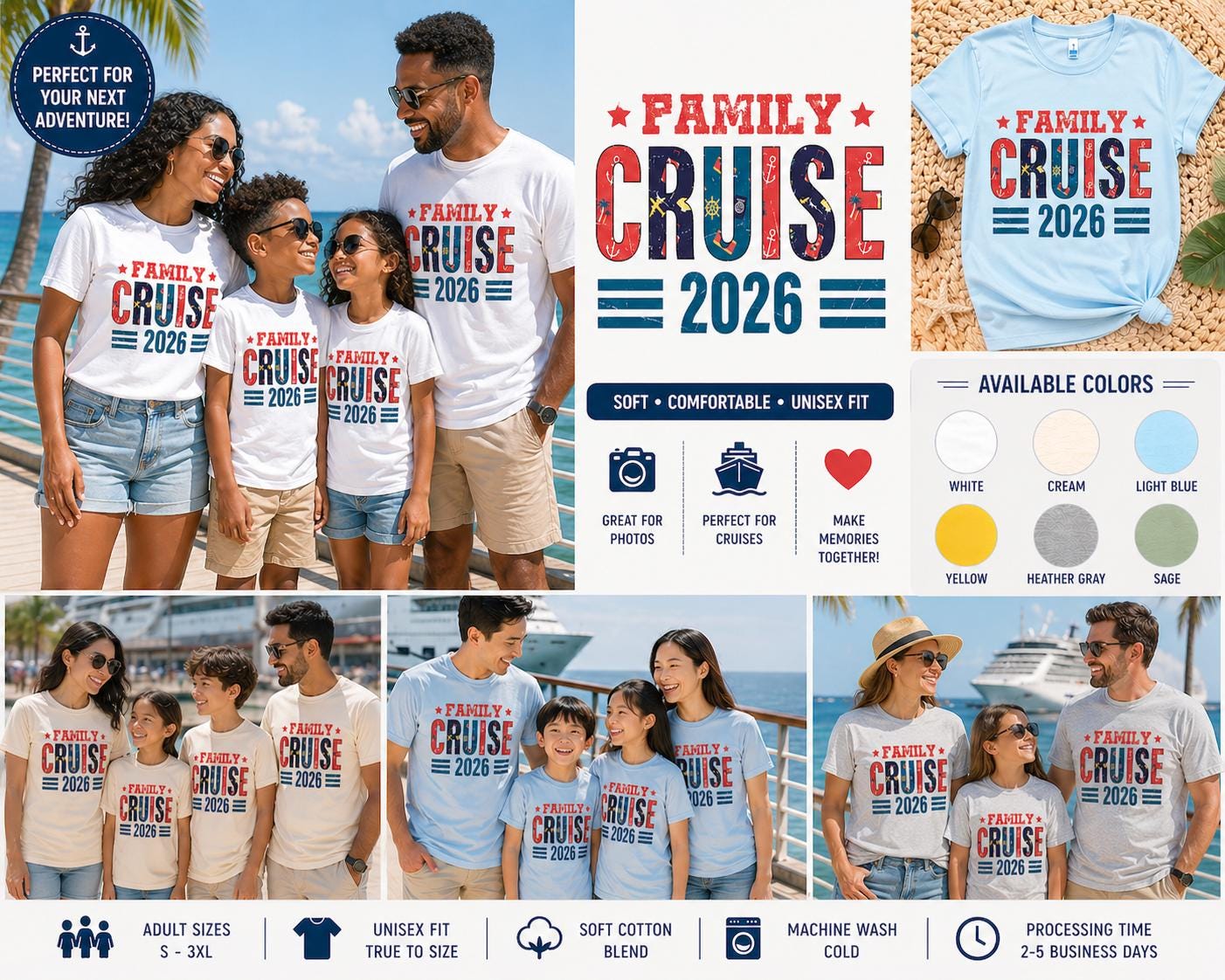 Family Cruise 2026 Matching Vacation Shirt