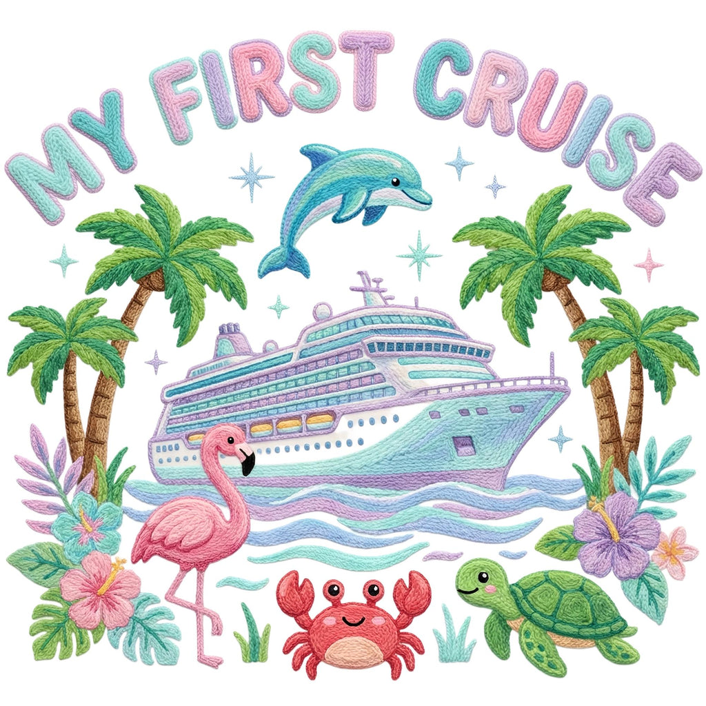 Kids First Cruise Shirt | Faux Crochet Yarn