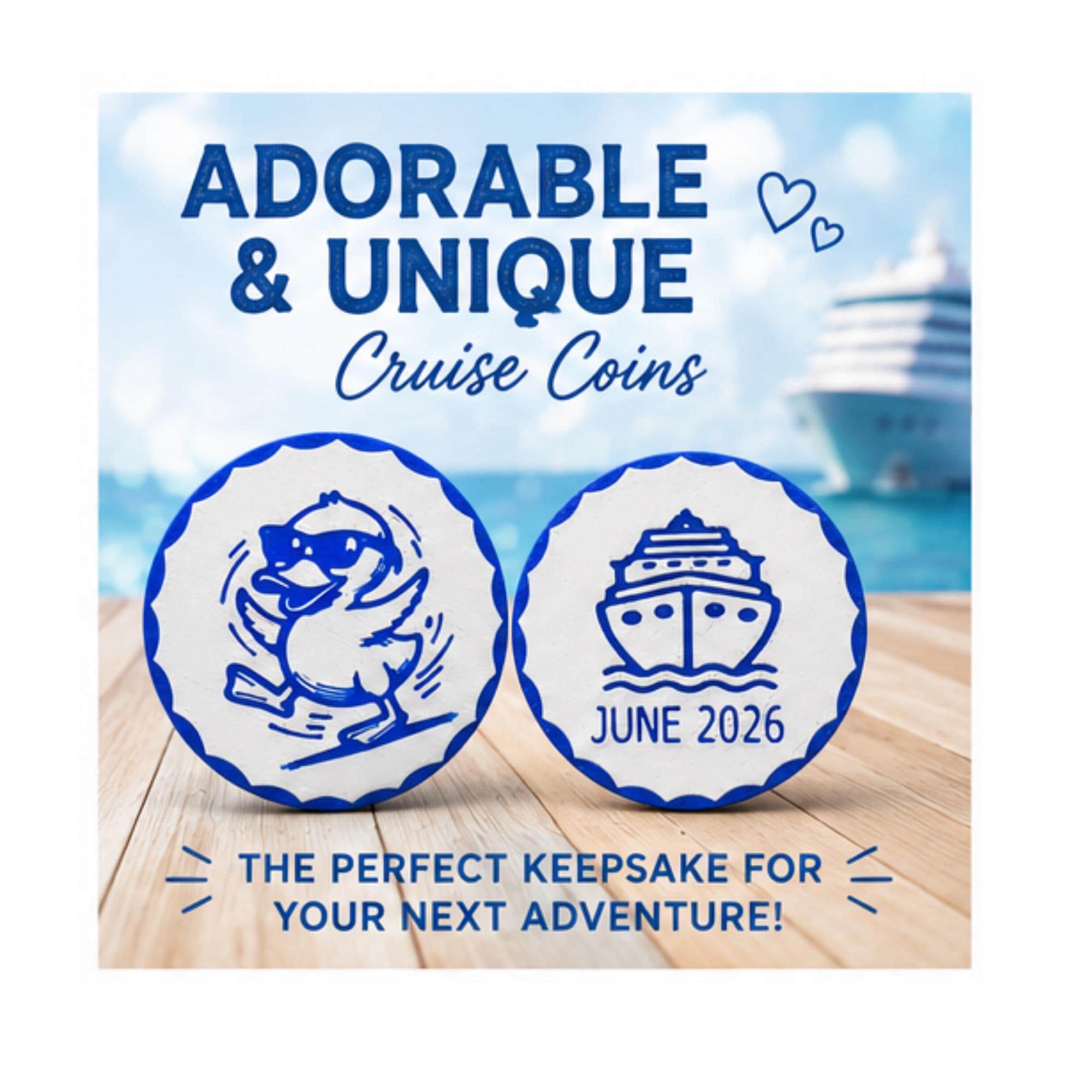 Duck Cruise Coin | Keep or Hide You Decide  | Gift | Cruise Keepsake