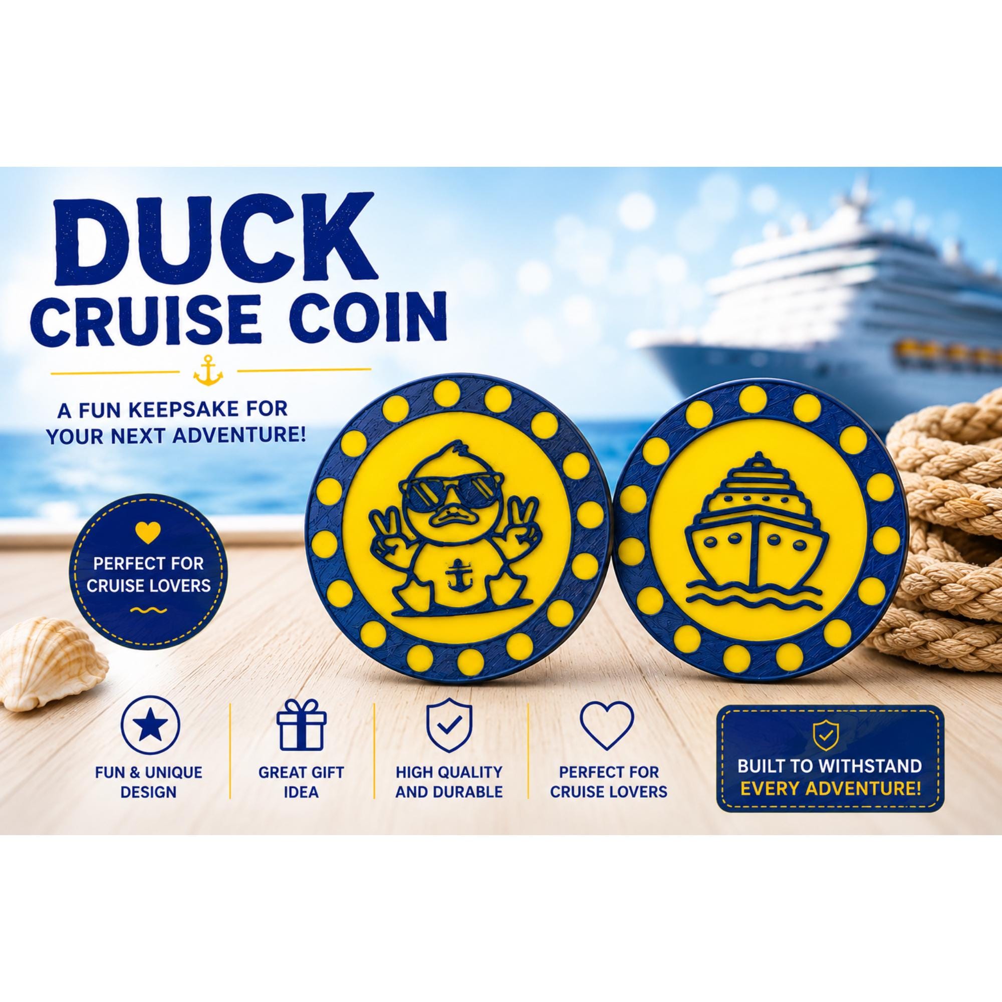 Duck Cruise Coin | Keep or Hide You Decide  | Gift | Cruise Keepsake