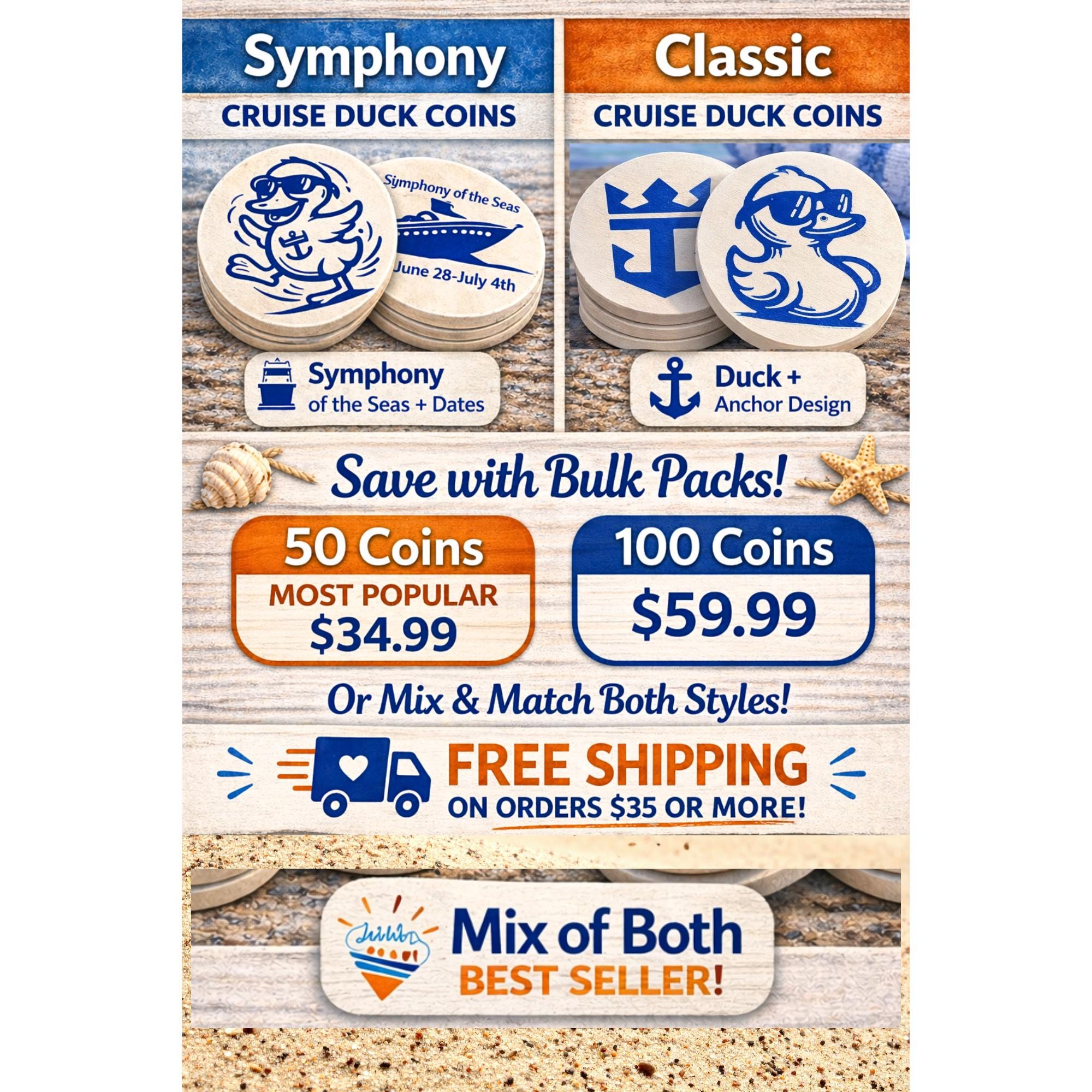 Cruise Duck Coins Classic & Personalize