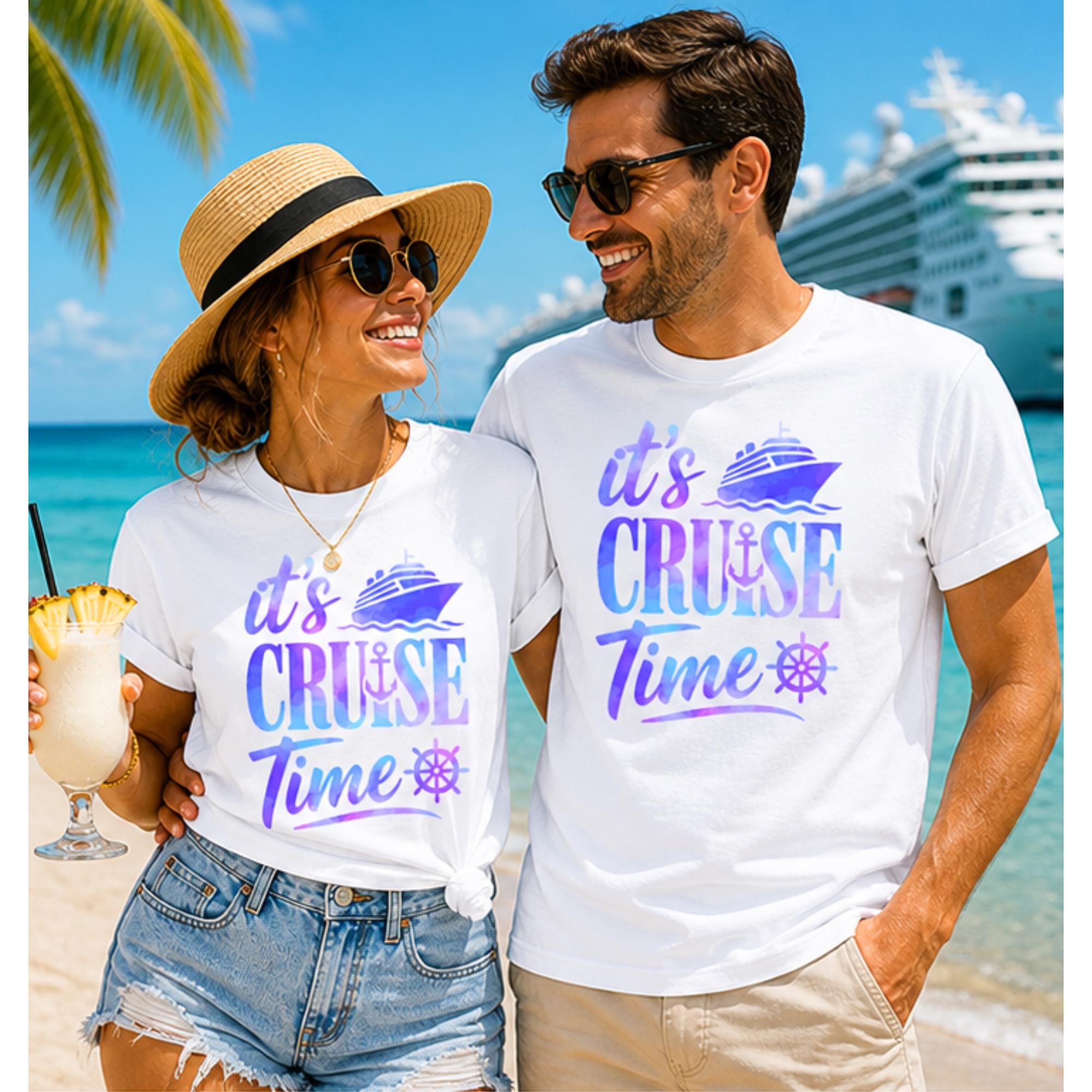 It's Cruise Time Shirt, Watercolor