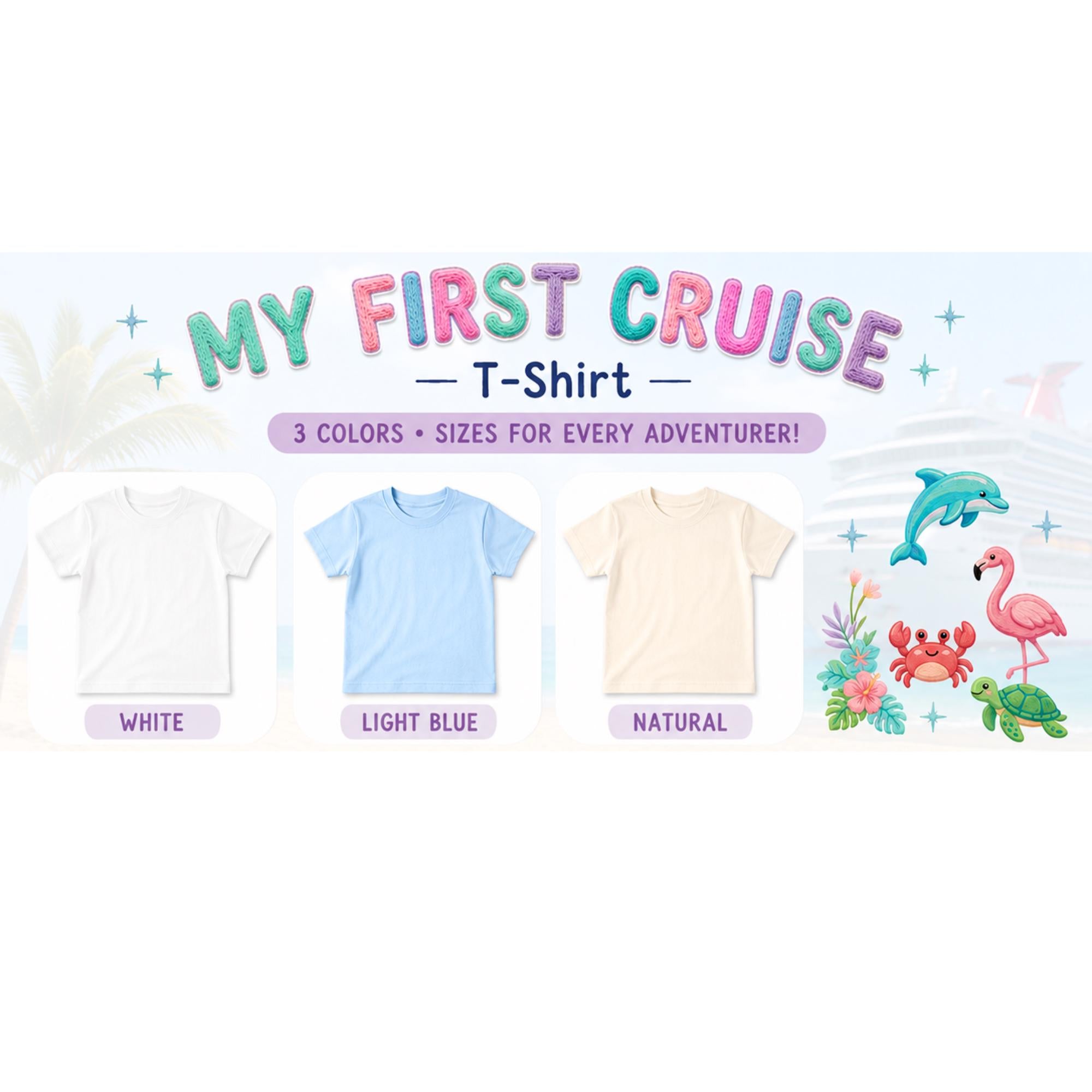 Kids First Cruise Shirt | Faux Crochet Yarn