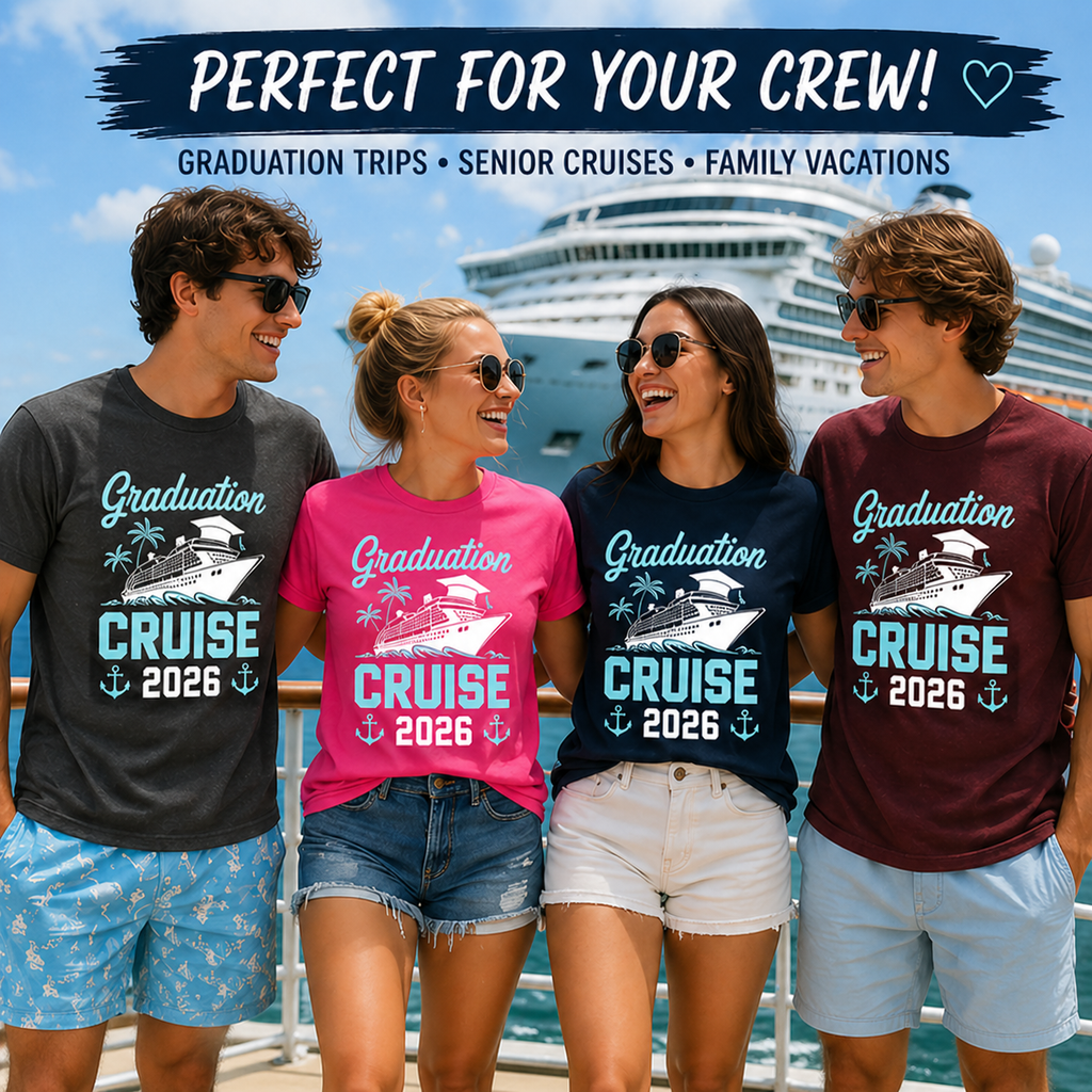 Graduation Cruise Shirt 2026 | Senior Trip Custom Name Tee