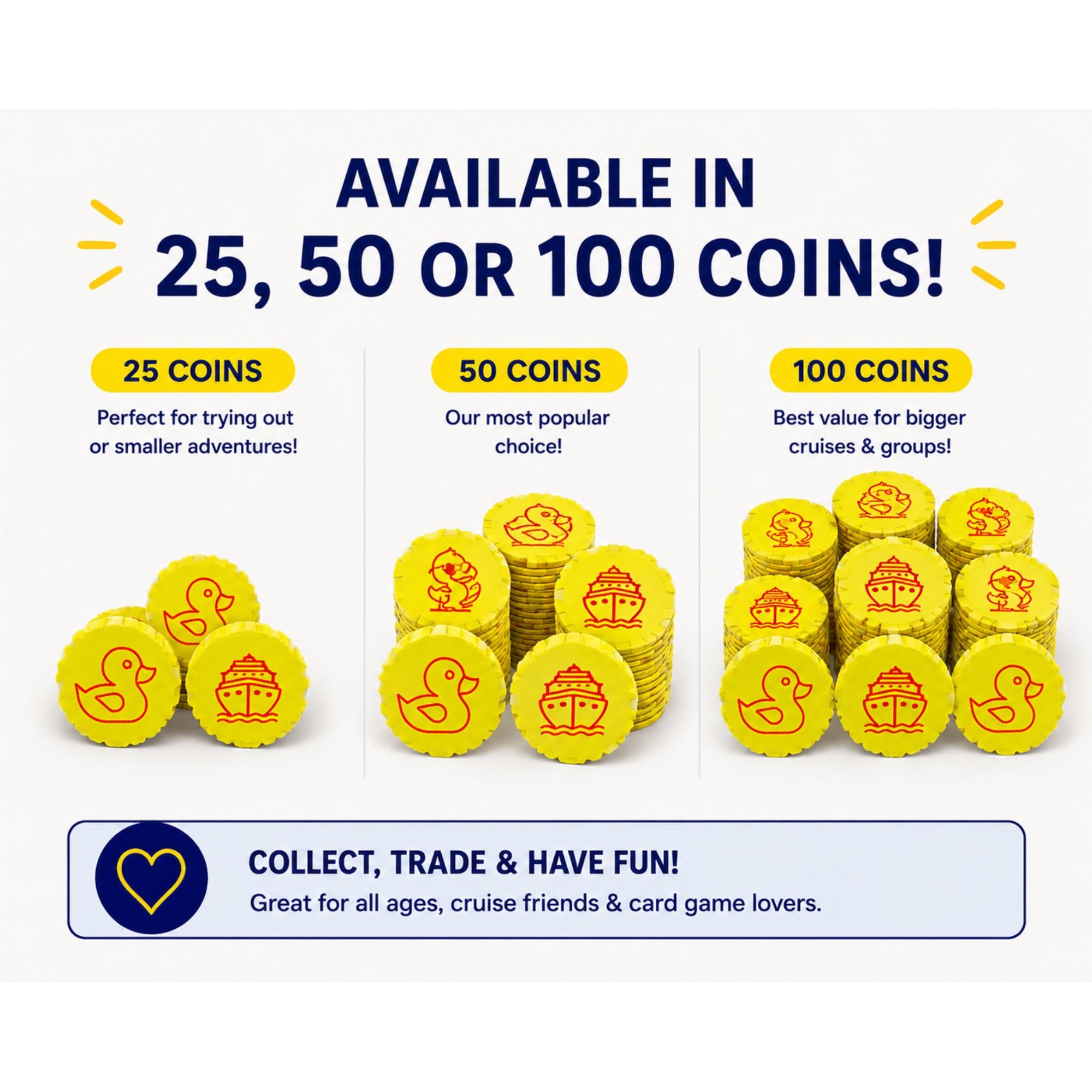Cruise Duck Coins Yellow-Red
