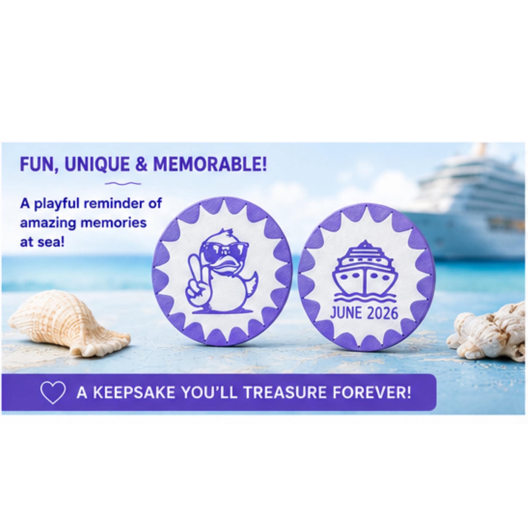 Duck Cruise Coin | Keep or Hide You Decide  | Gift | Cruise Keepsake