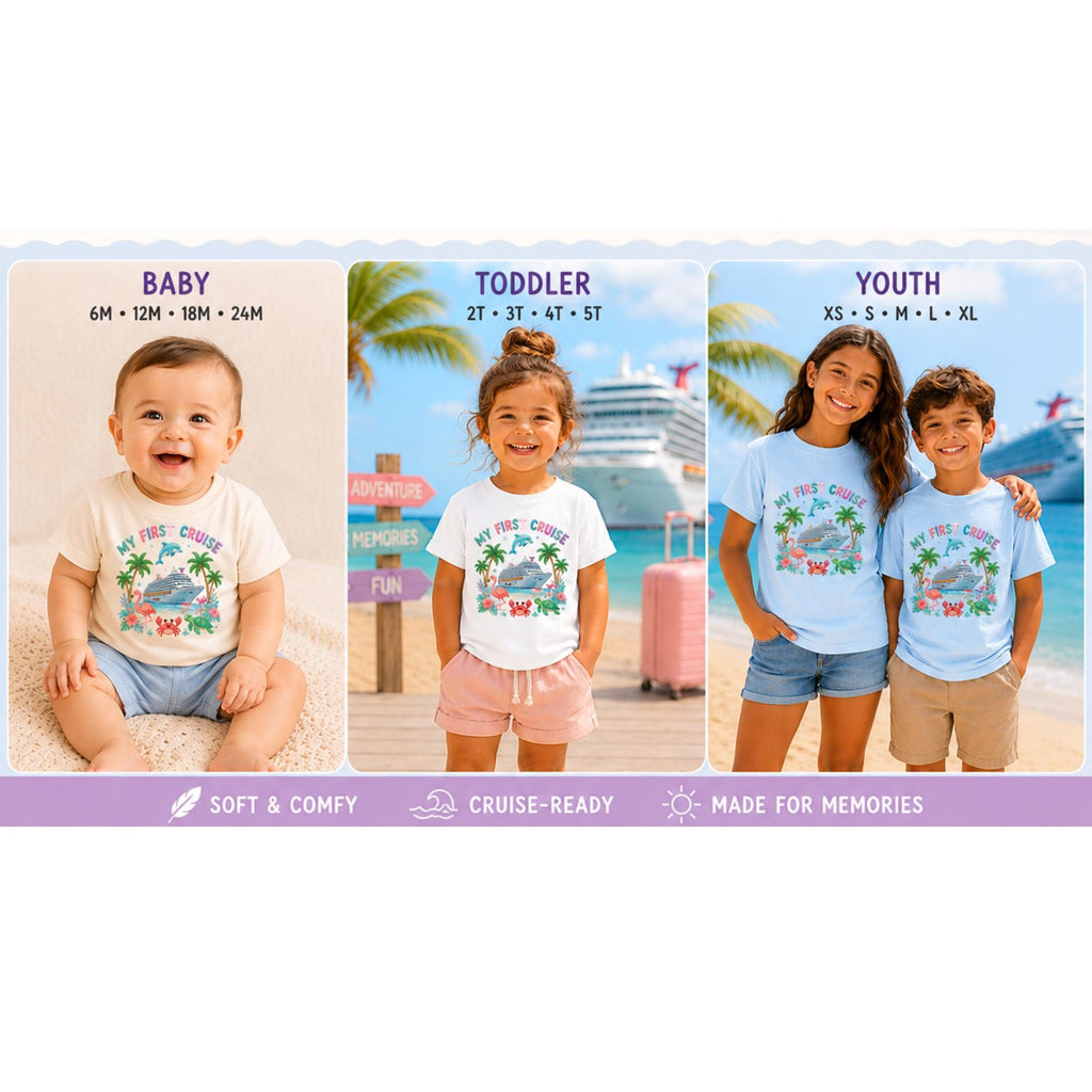 Kids First Cruise Shirt | Faux Crochet Yarn