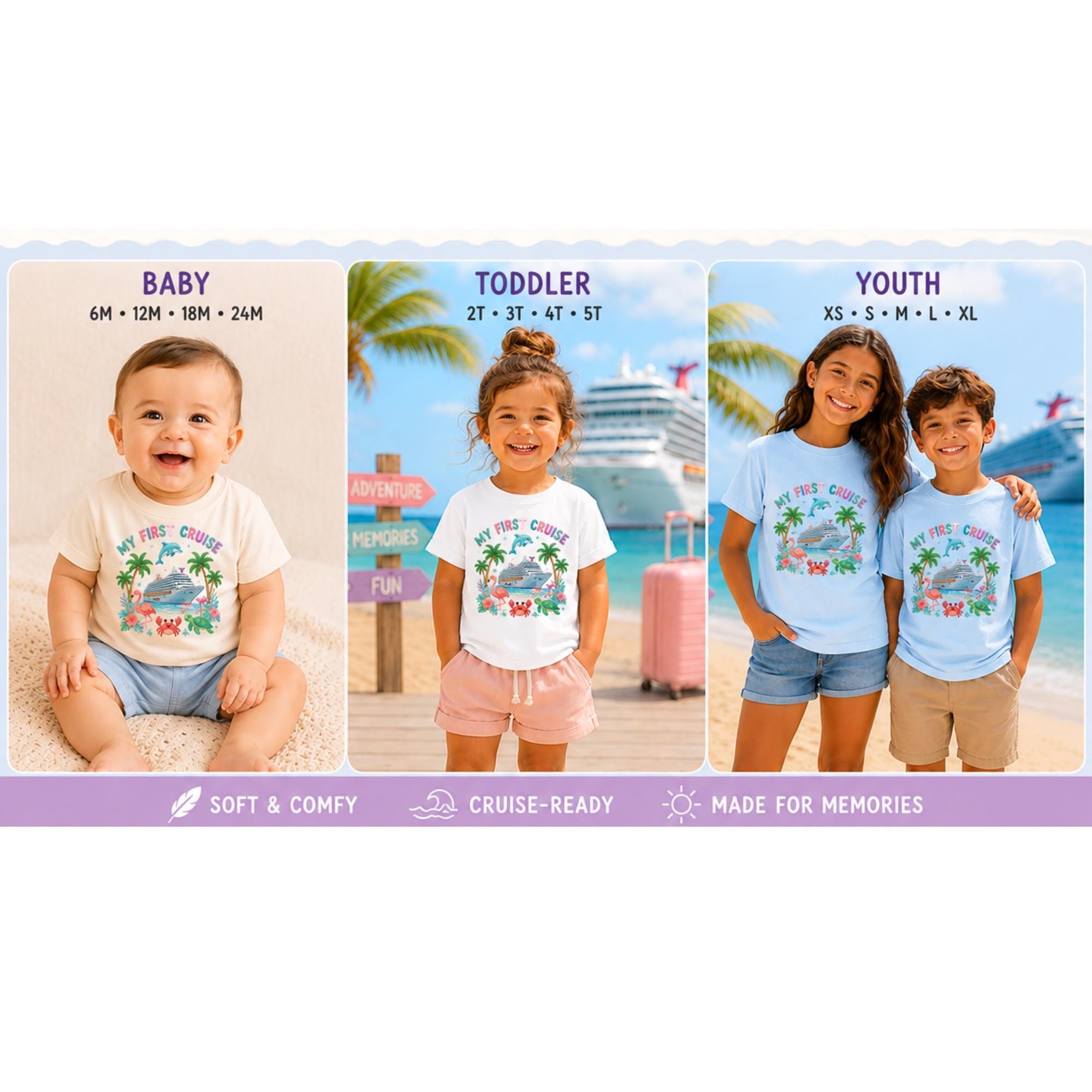 Kids First Cruise Shirt | Faux Crochet Yarn