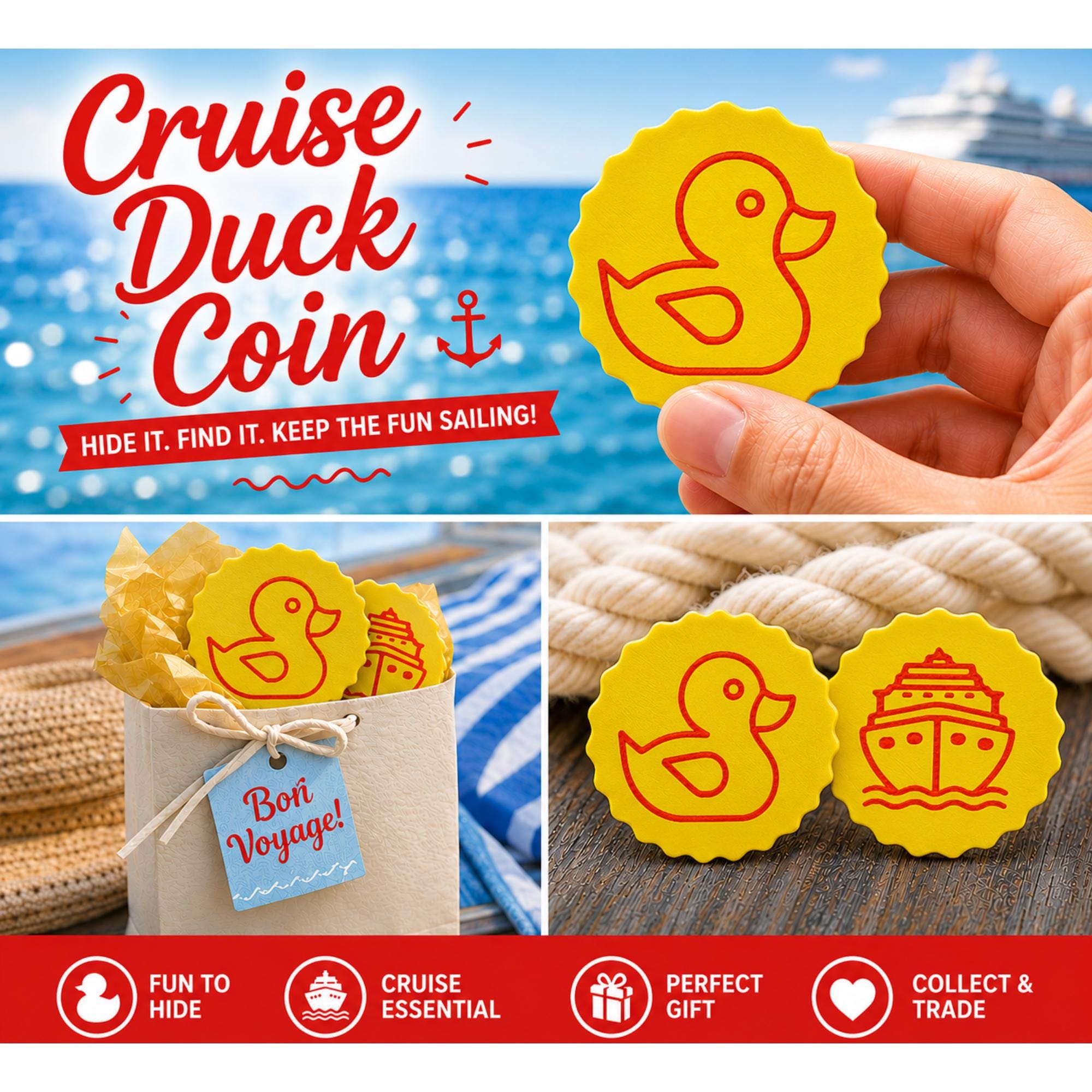 Cruise Duck Coins Yellow-Red