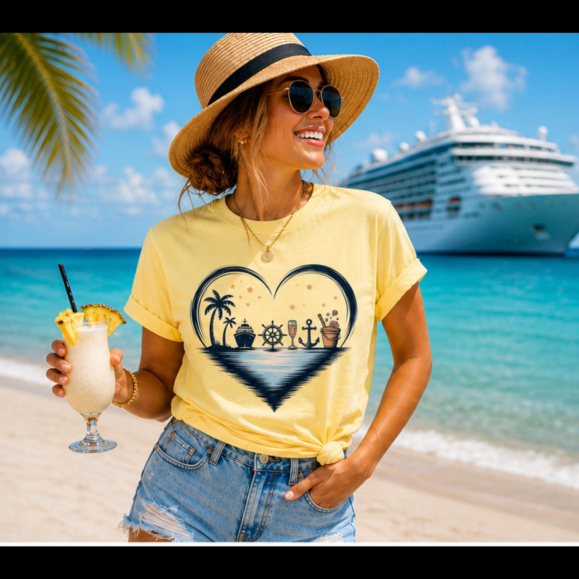 Cruise Tropical Sunset Tee