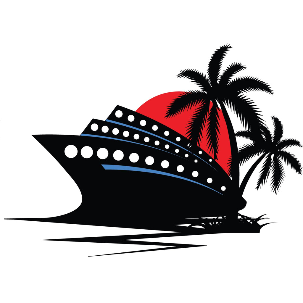 Comfort Colors Cruise Ship Pocket Tee, Tropical Palm Design
