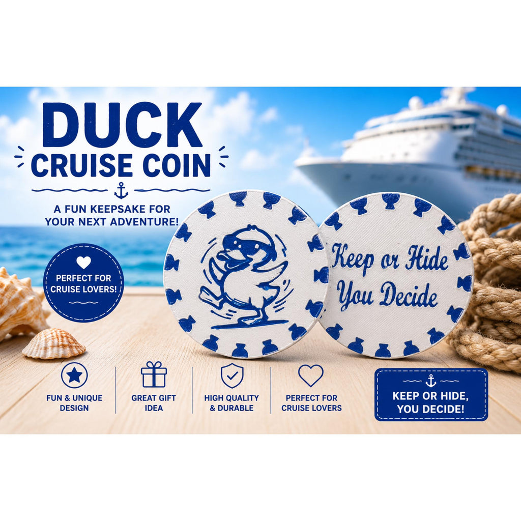 Duck Cruise Coin | Keep or Hide You Decide  | Gift | Cruise Keepsake
