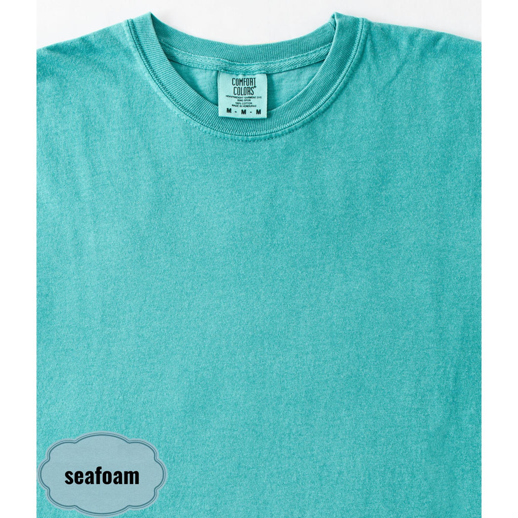 Comfort Colors Cruise Ship Pocket Tee, Tropical Palm Design
