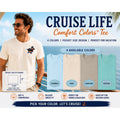 Comfort Colors Cruise Ship Pocket Tee, Ocean Reflection Design