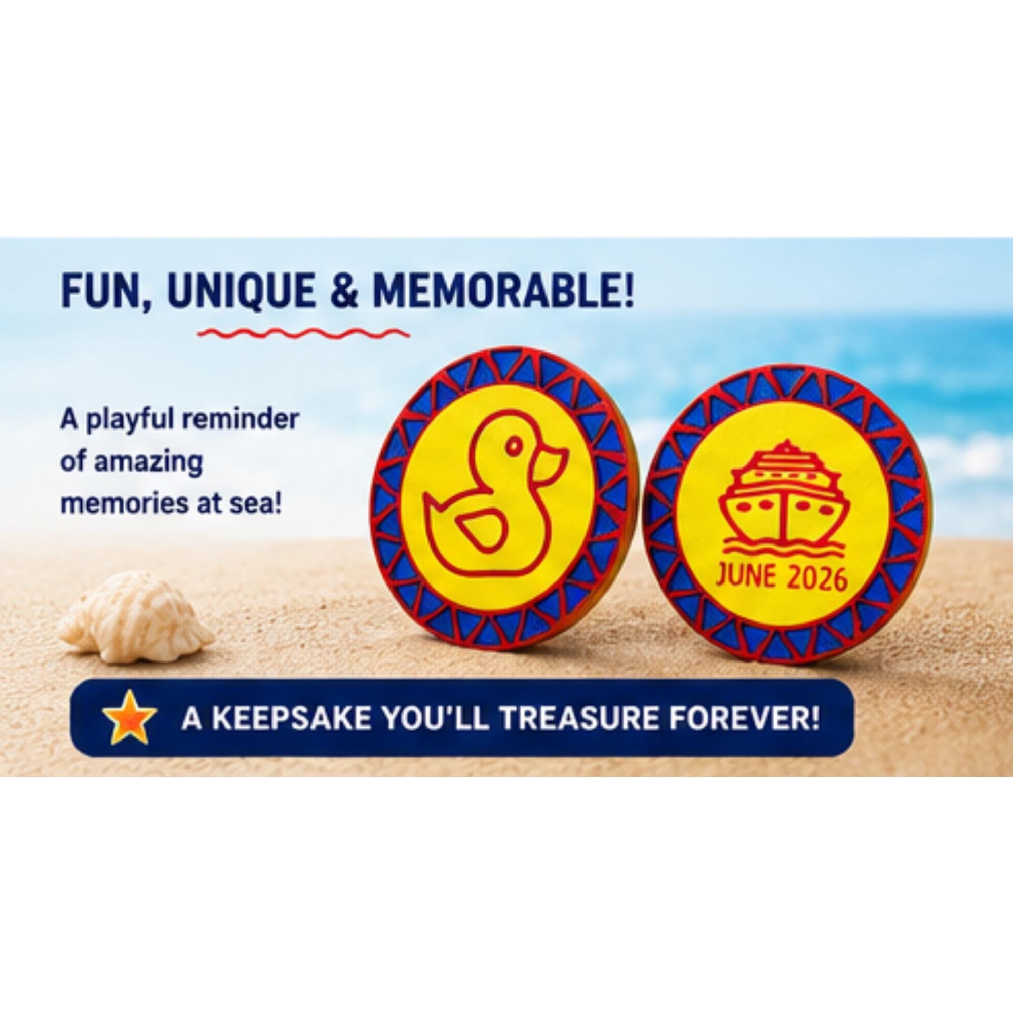 Duck Cruise Coin | Keep or Hide You Decide  | Gift | Cruise Keepsake