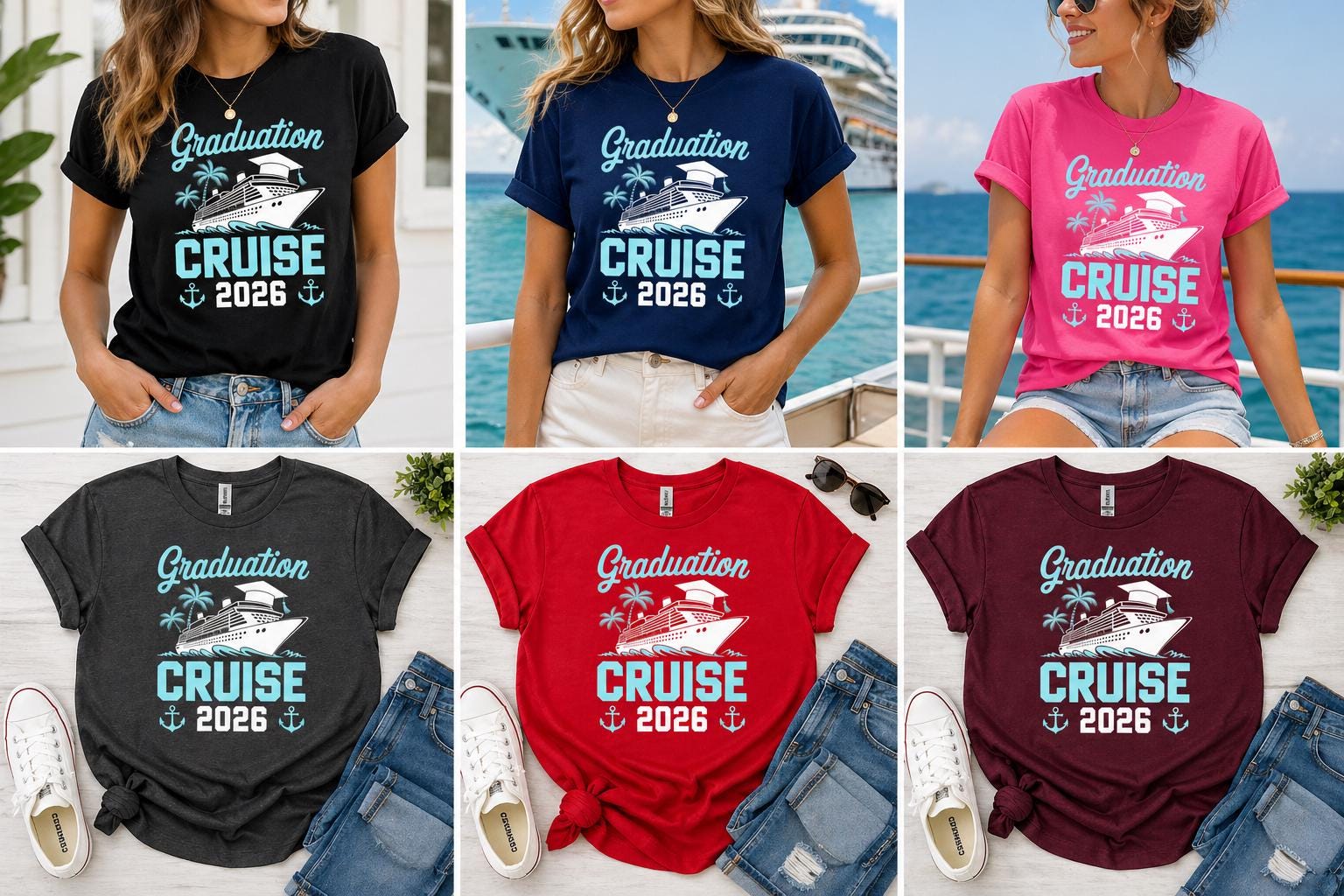 Graduation Cruise Shirt 2026 | Senior Trip Custom Name Tee